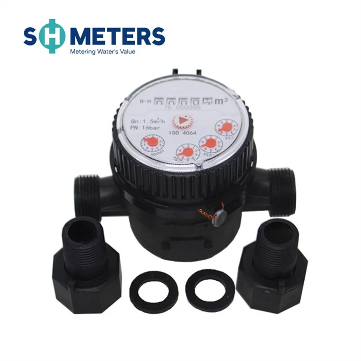 Dn15 Single Jet Dry Type Vane Wheel Plastic Water Meter