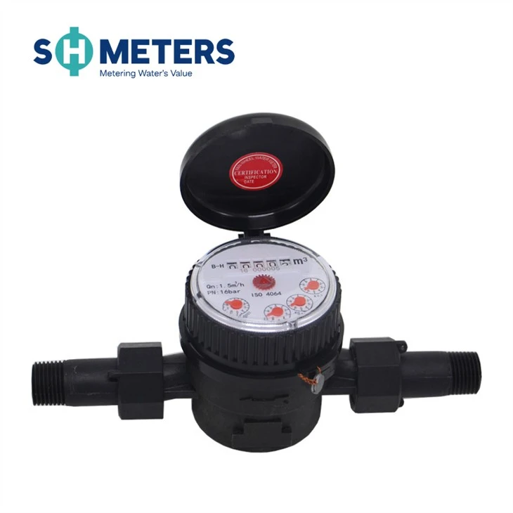 Dn15 Single Jet Dry Type Vane Wheel Plastic Water Meter