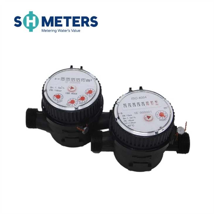 Dn15 Single Jet Dry Type Vane Wheel Plastic Water Meter