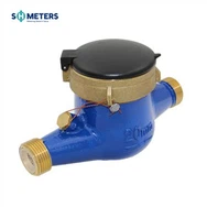 Meter Air Berbilang Jet Dial Kering Bahan Loyang Standard ISO4064