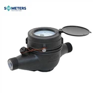 Meter Air Pulse Dengan Suis Buluh Meter Air Plastik Multi Jet 1 inci