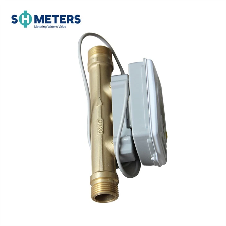 Wireless Remote Reading Ultrasonic Water Flow Meter Brass M-bus